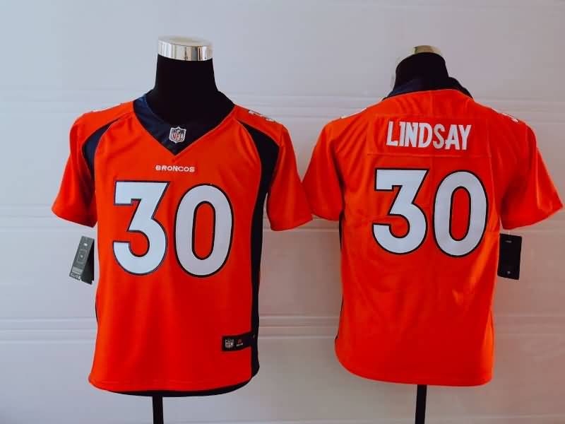 Kids Denver Broncos Orange #30 LINDSAY NFL Jersey