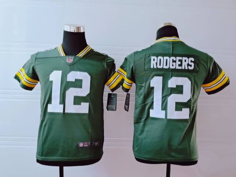 Kids Green Bay Packers Green #12 RODGERS NFL Jersey