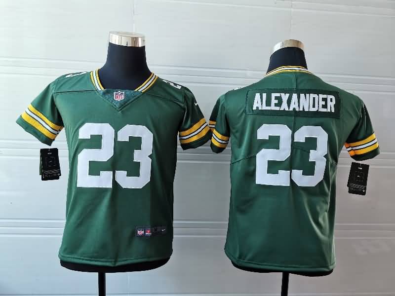 Kids Green Bay Packers Green #23 ALEXANDER NFL Jersey