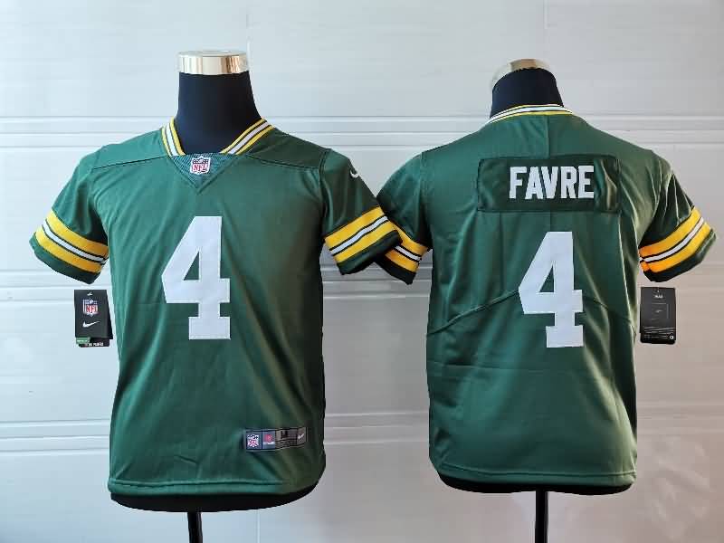 Kids Green Bay Packers Green #4 FAVRE NFL Jersey