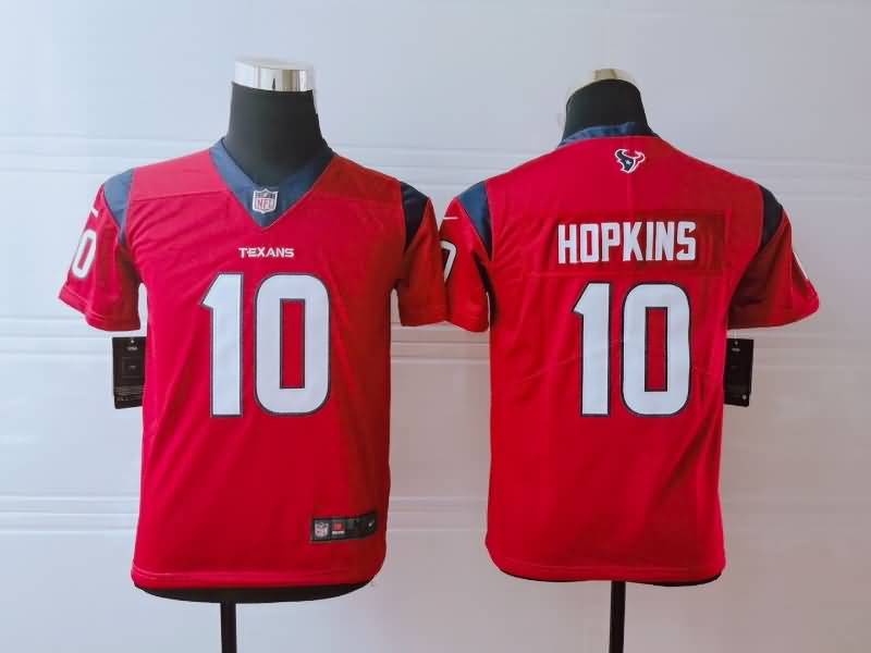 Kids Houston Texans Red #10 HOPKINS NFL Jersey