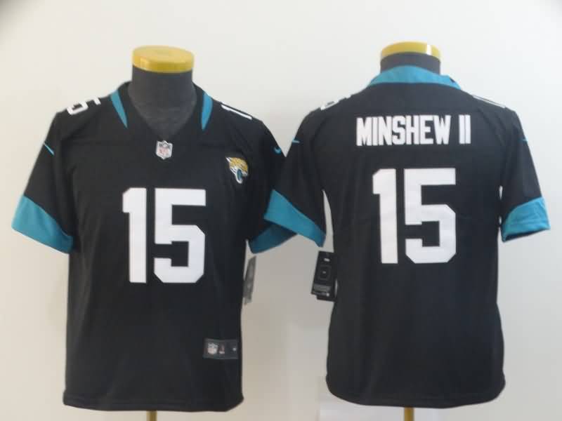 Kids Jacksonville Jaguars Black #15 MINSHEW II NFL Jersey