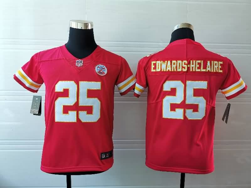 Kids Kansas City Chiefs Red #25 EDWARDS-HELAIRE NFL Jersey
