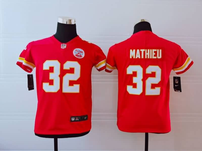 Kids Kansas City Chiefs Red #32 MATHIEU NFL Jersey