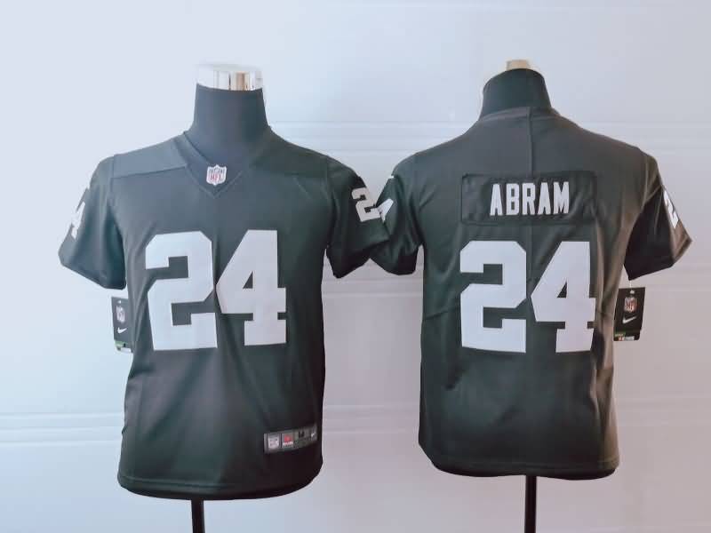 Kids Las Vegas Raiders Black #24 ABRAM NFL Jersey