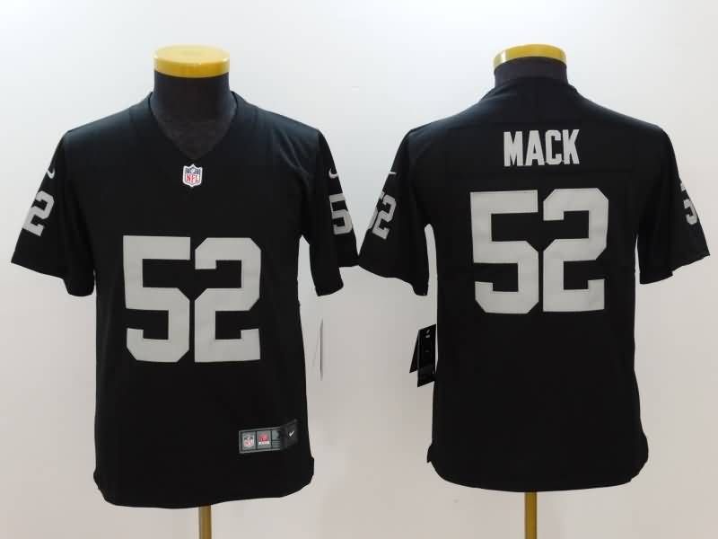 Kids Las Vegas Raiders Black #52 MACK NFL Jersey