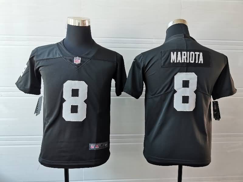 Kids Las Vegas Raiders Black #8 MARIOTA NFL Jersey