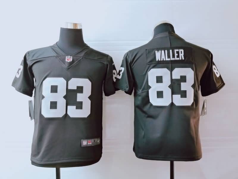 Kids Las Vegas Raiders Black #83 WALLER NFL Jersey