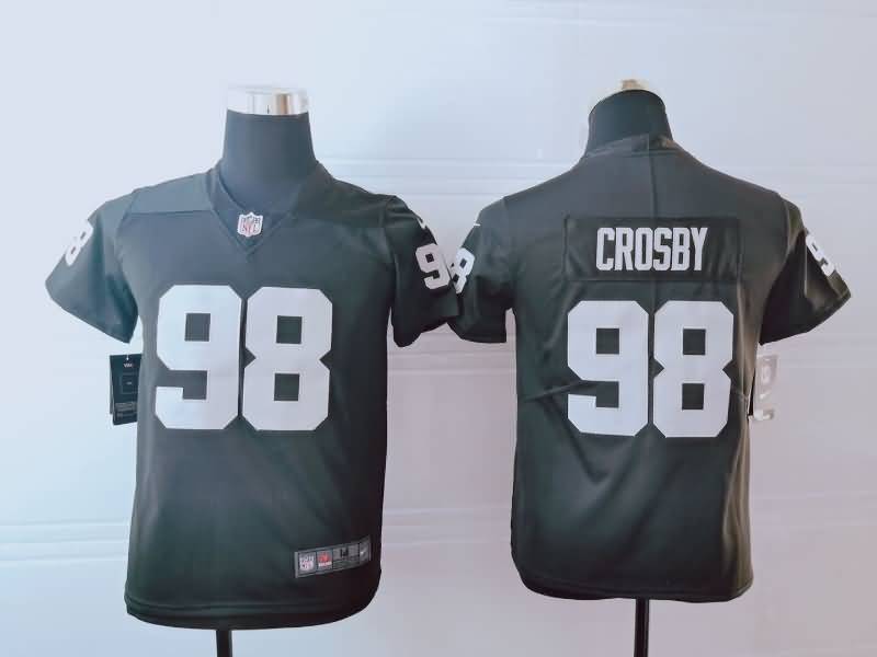 Kids Las Vegas Raiders Black #98 CROSBY NFL Jersey