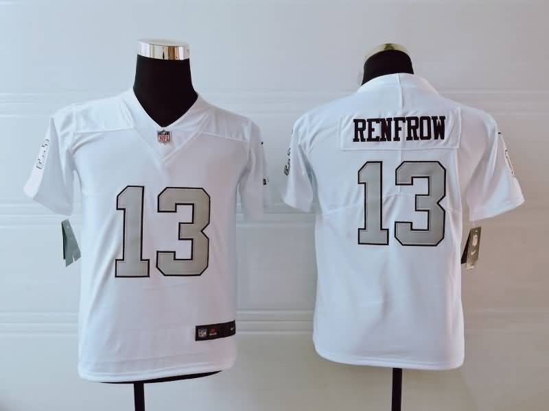 Kids Las Vegas Raiders White #13 RENFROW NFL Jersey