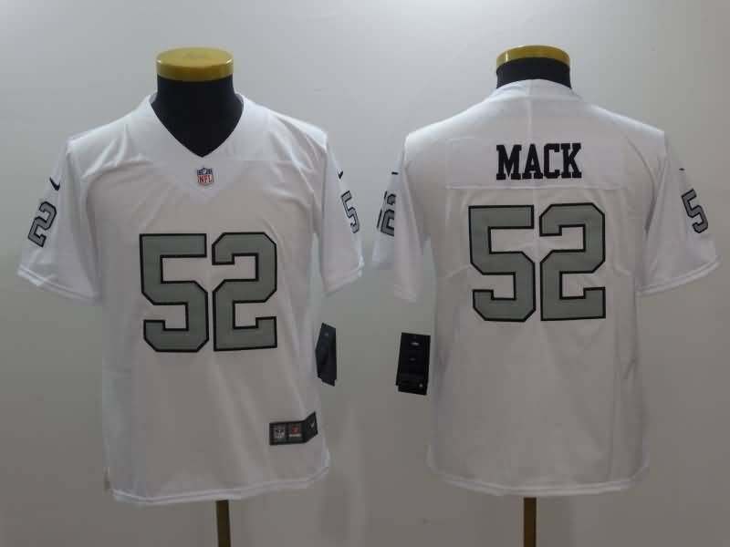Kids Las Vegas Raiders White #52 MACK NFL Jersey