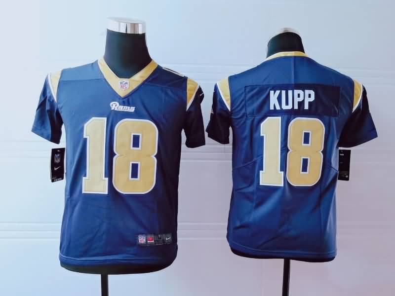 Kids Los Angeles Rams Dark Blue #18 KUPP NFL Jersey