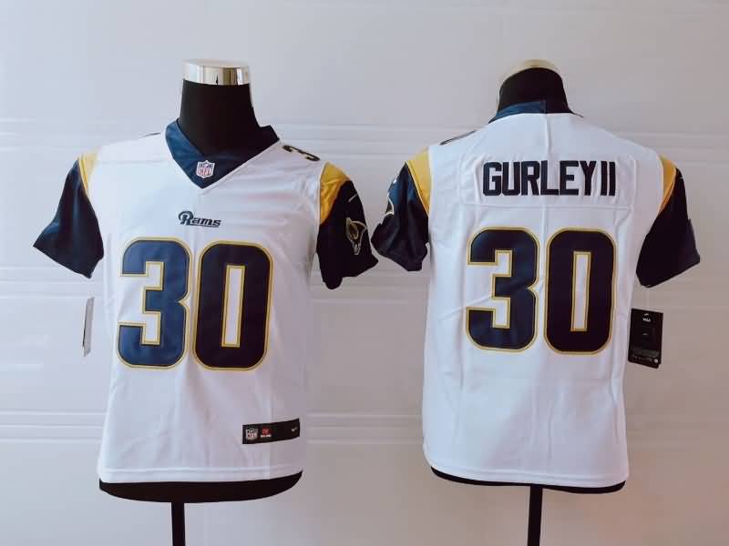 Kids Los Angeles Rams White #30 GURLEY II NFL Jersey