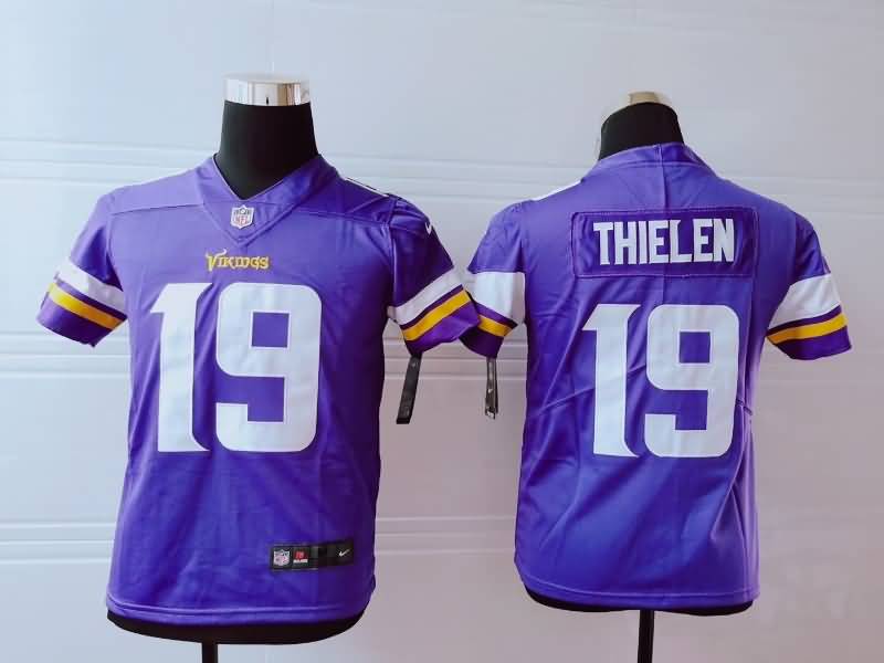 Kids Minnesota Vikings Purple #19 THIELEN NFL Jersey