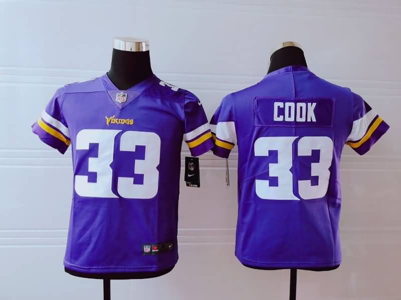 Minnesota Vikings Purple #33 COOK NFL Jersey