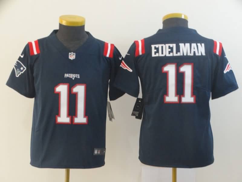 Kids New England Patriots Dark Blue #11 EDELMAN NFL Jersey 02