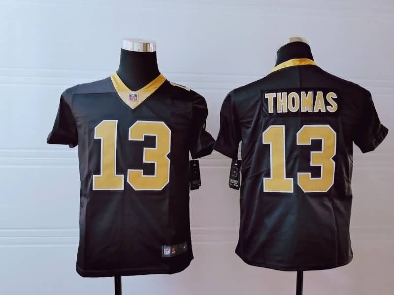 Kids New Orleans Saints Black #13 THOMAS NFL Jersey