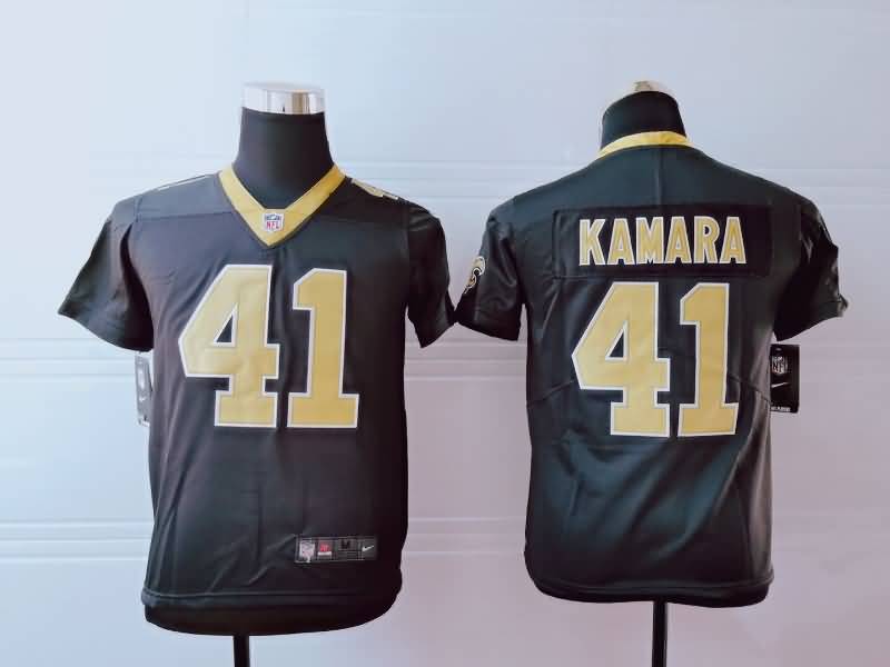 Kids New Orleans Saints Black #41 KAMARA NFL Jersey