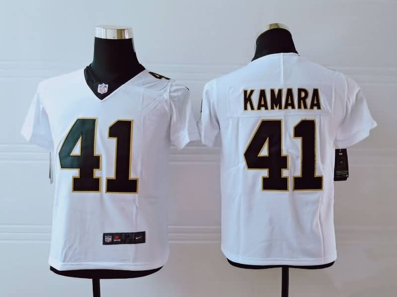 Kids New Orleans Saints White #41 KAMARA NFL Jersey