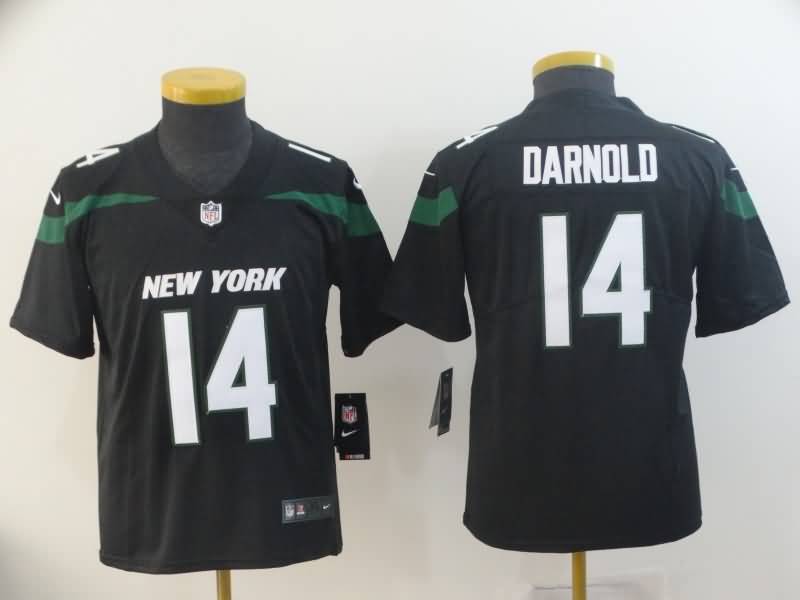 Kids New York Jets Black #14 DARNOLD NFL Jersey