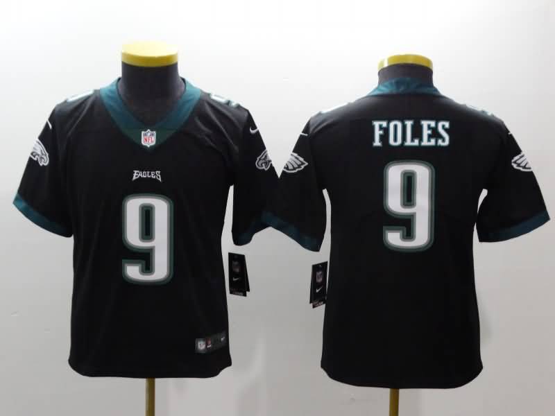 Kids Philadelphia Eagles Black #9 FOLES NFL Jersey