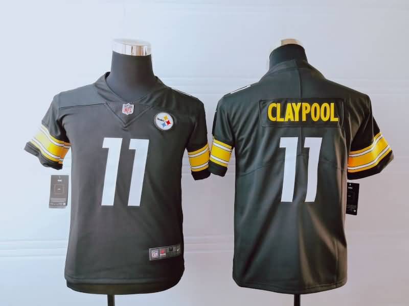 Kids Pittsburgh Steelers Black #11 CLAYPOOL NFL Jersey