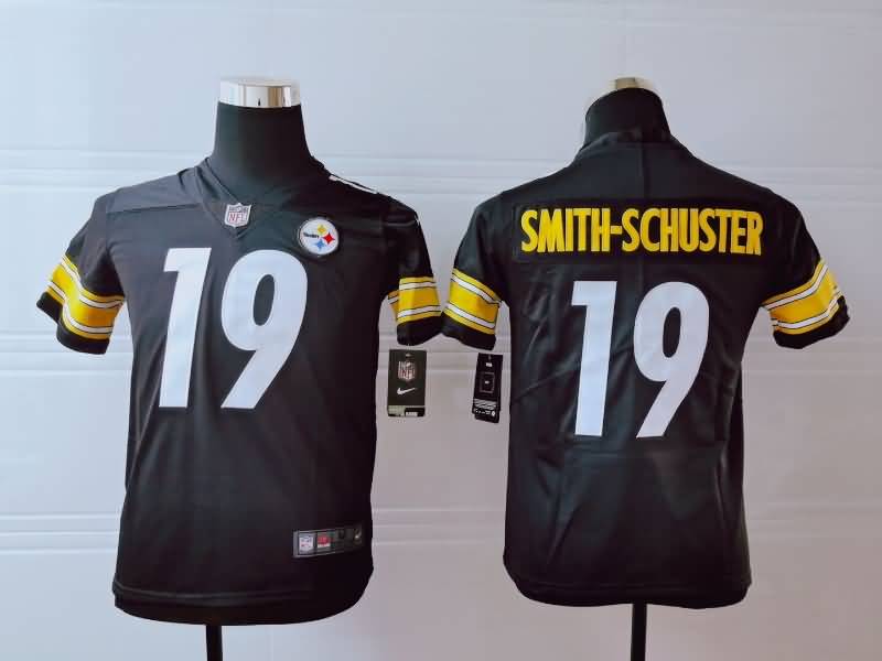 Kids Pittsburgh Steelers Black #19 SMITH-SCHUSTER NFL Jersey