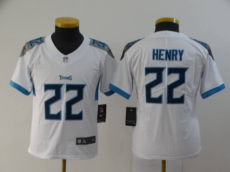 Kids Tennessee Titans White #22 HENRY NFL Jersey