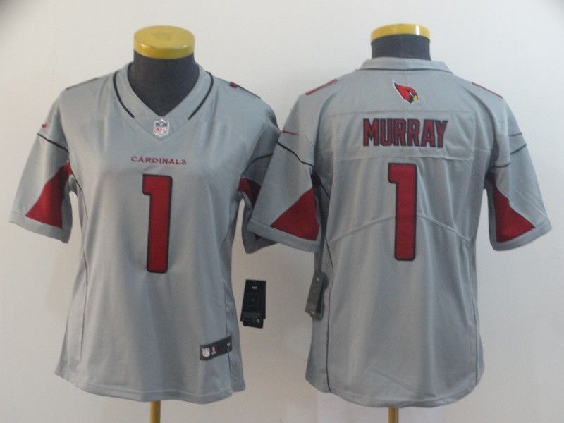 Arizona Cardinals #1 MURRAY Grey Inverted Legend Women NFL Jersey