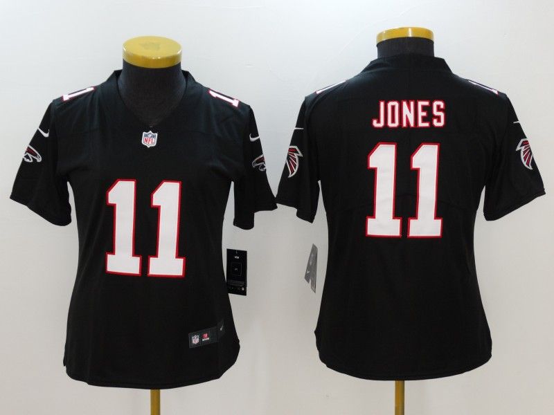 Atlanta Falcons #11 JONES Black Women NFL Jersey