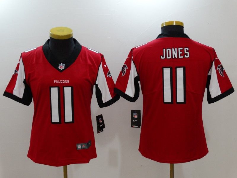 Atlanta Falcons #11 JONES Red Women NFL Jersey