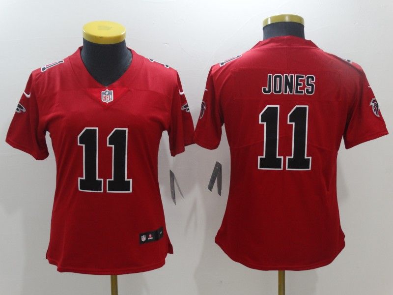 Atlanta Falcons #11 JONES Red Women NFL Jersey 02