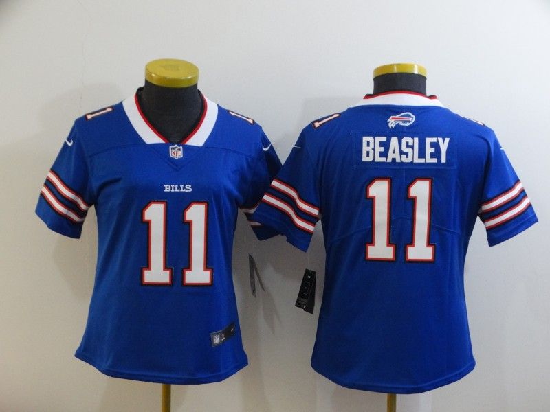 Buffalo Bills #11 BEASLEY Blue Women NFL Jersey