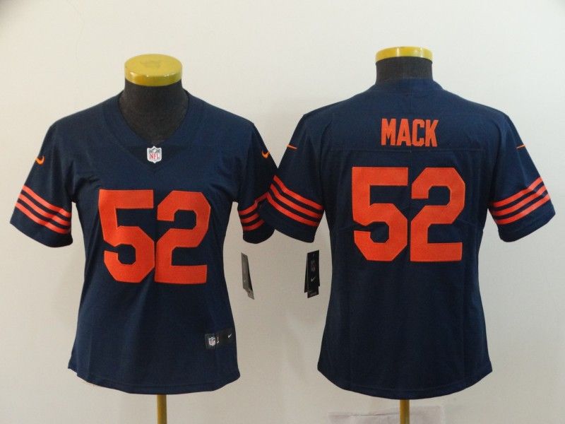 Chicago Bears #52 MACK Black Women NFL Jersey