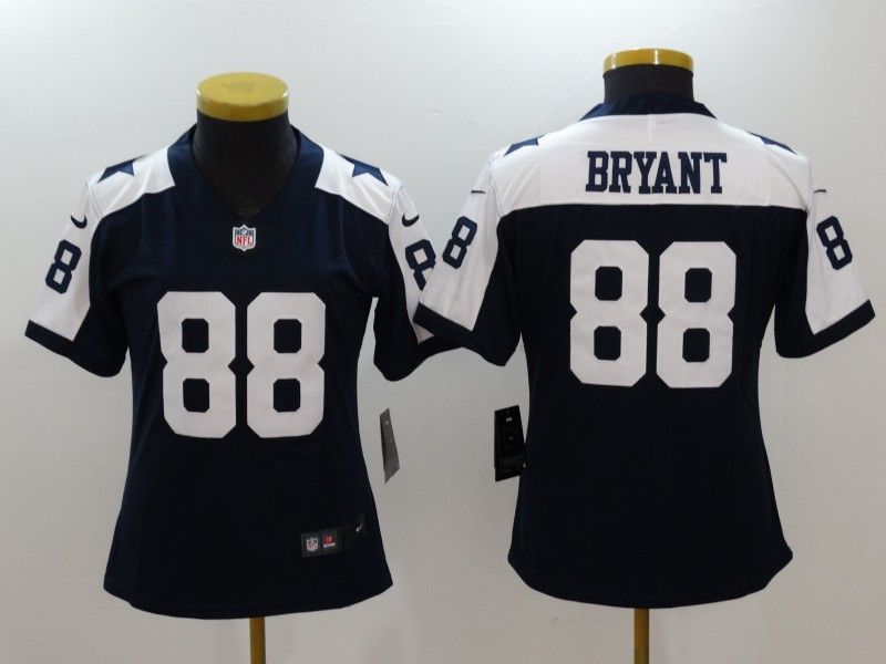 Dallas Cowboys #88 BRYANT Dark Blue Women NFL Jersey