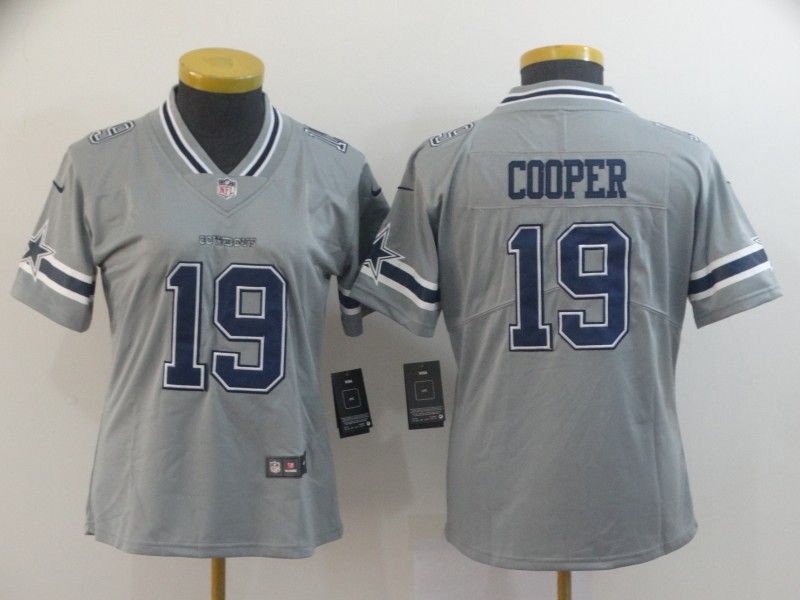 Dallas Cowboys #19 COOPER GREY Vapor Limited Women NFL Jersey