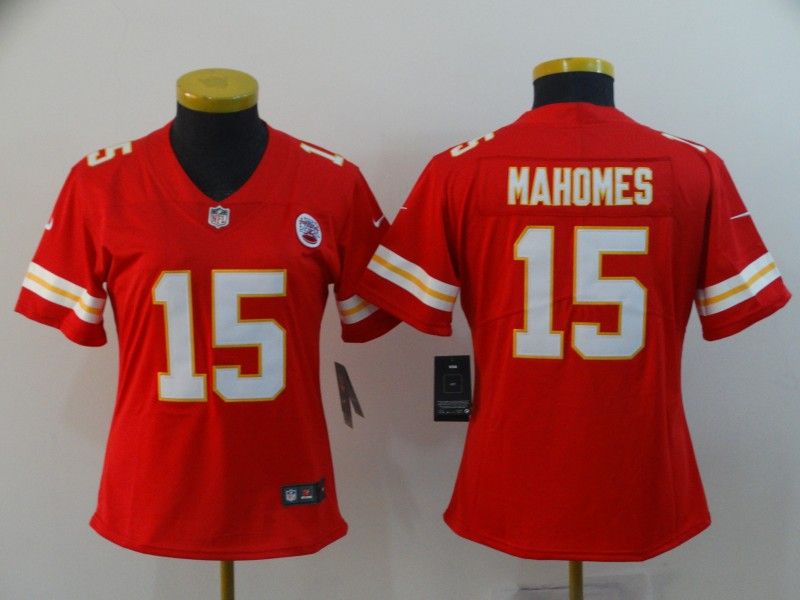 Kansas City Chiefs #15 MAHOMES Red Women NFL Jersey