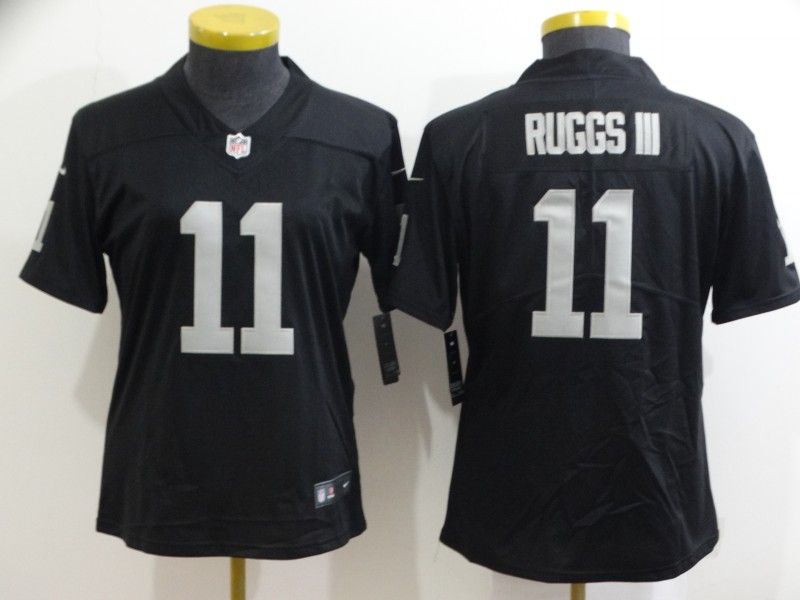 Las Vegas Raiders #11 RUGGS III Black Women NFL Jersey