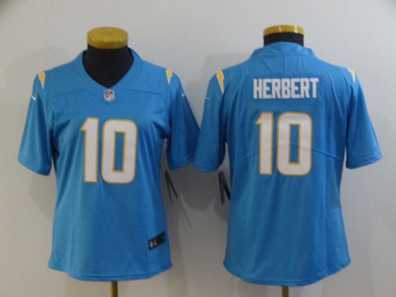 Los Angeles Chargers #10 HERBERT Blue Women NFL Jersey