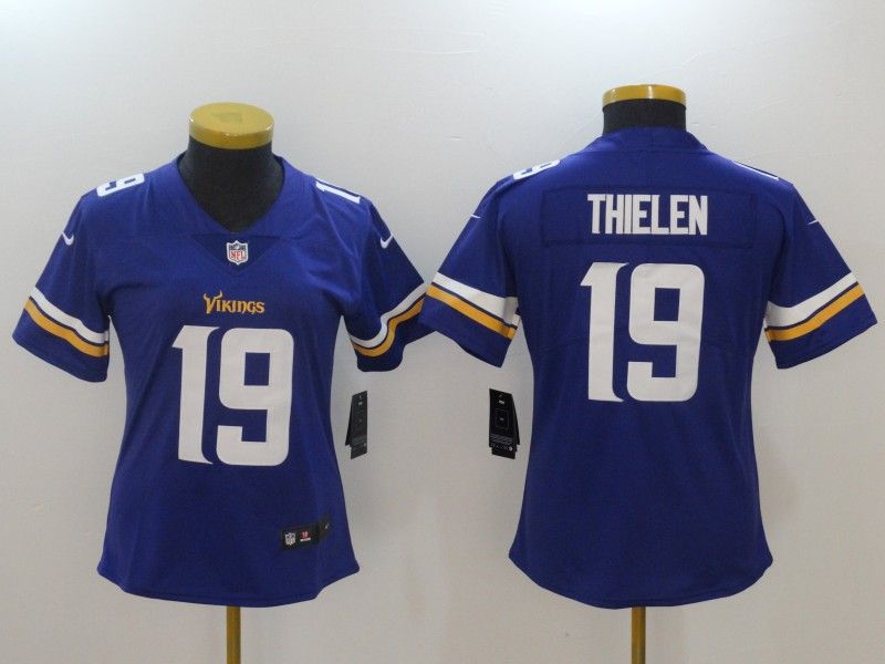 Minnesota Vikings #19 THIELEN Blue Women NFL Jersey