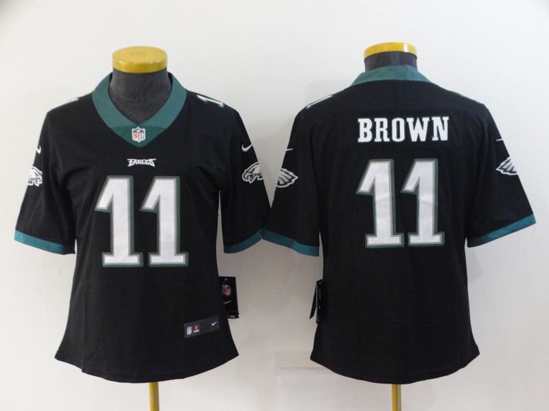 Philadelphia Eagles Black #11 BROWN Women NFL Jersey