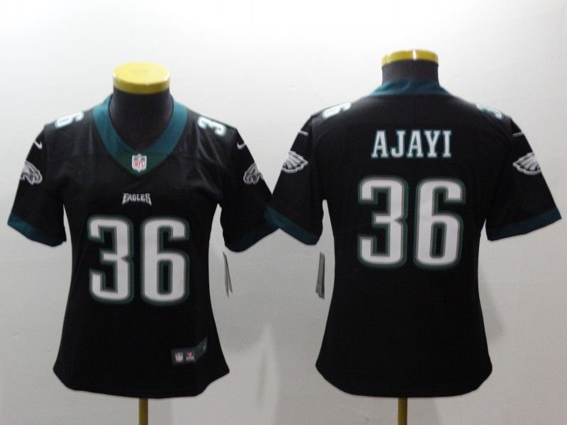 Philadelphia Eagles #36 AJAYI Black Women NFL Jersey