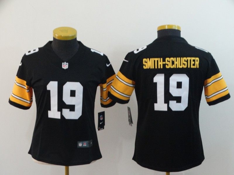 Pittsburgh Steelers #19 SMITH-SCHUSTER Black Women NFL Jersey