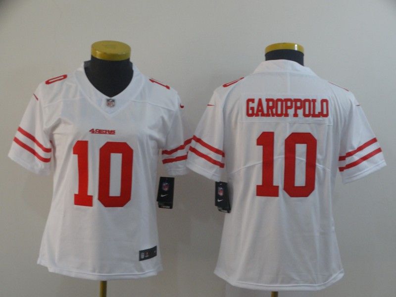 San Francisco 49ers #10 GAROPPOLO White Women NFL Jersey