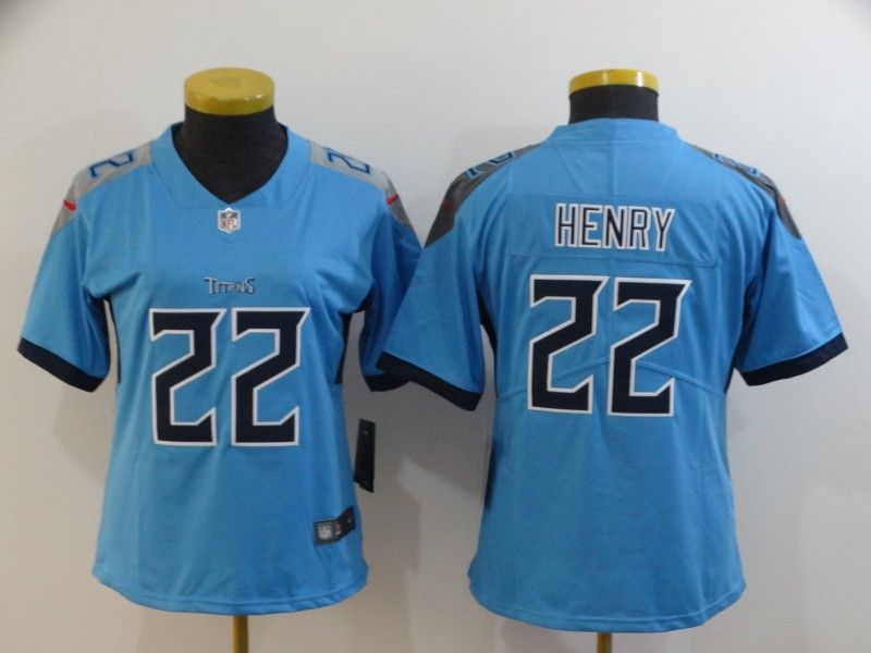 Tennessee Titans #22 HENRY Blue Women NFL Jersey