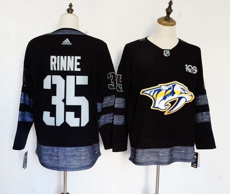 Nashville Predators Black #35 RINNE 100th Anniversary NHL Jersey