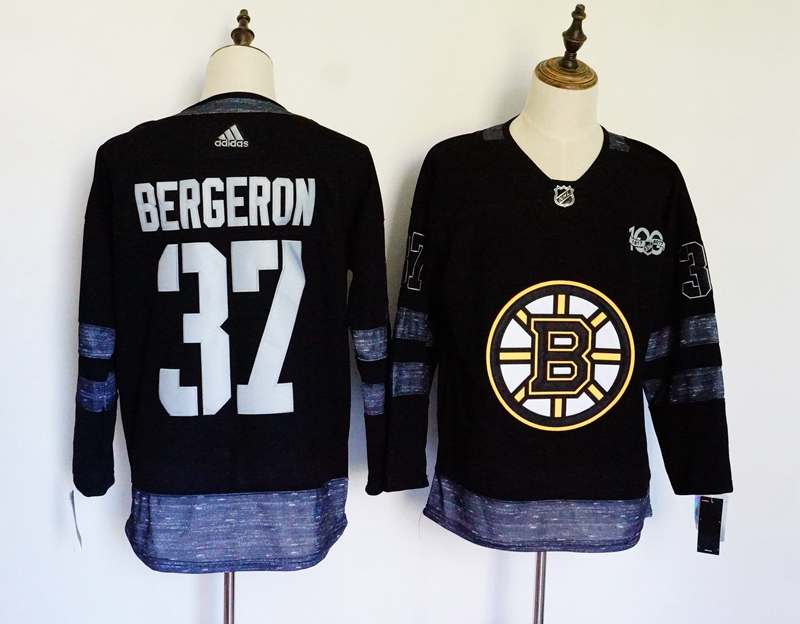 Boston Bruins Black #37 BERGERON 100th Anniversary NHL Jersey