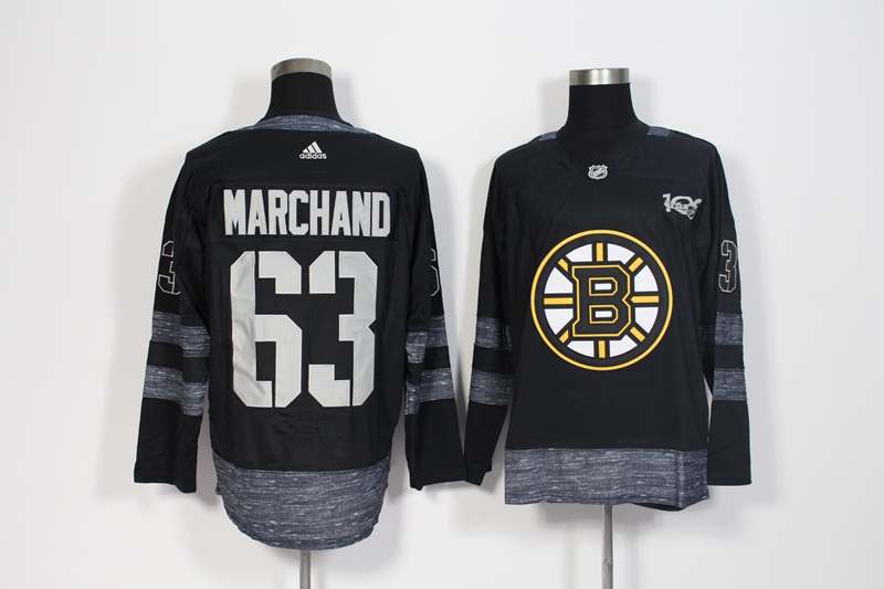 Boston Bruins Black #63 MARGHAND 100th Anniversary NHL Jersey