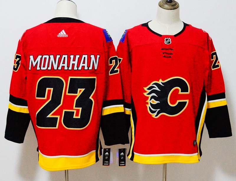 Calgary Flames Red #23 MONAHAN NHL Jersey 02