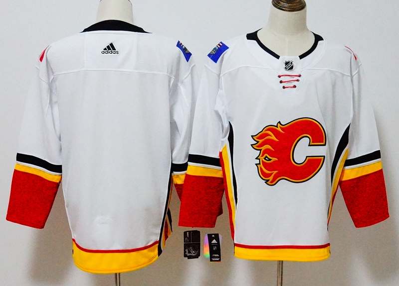 Calgary Flames White NHL Jersey Custom